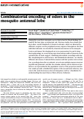 Cover page: Combinatorial encoding of odors in the mosquito antennal lobe.