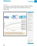 Cover page: The Rigor and Transparency Index Quality Metric for Assessing Biological and Medical Science Methods