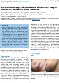 Cover page: Bullous hemorrhagic lichen sclerosus of the breast: a report of two cases and review of the literature