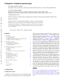 Cover page: Colloquium: Graphene spectroscopy