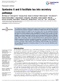 Cover page: Syntaxins 6 and 8 facilitate tau into secretory pathways