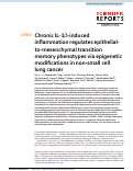 Cover page: Chronic IL-1β-induced inflammation regulates epithelial-to-mesenchymal transition memory phenotypes via epigenetic modifications in non-small cell lung cancer