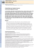 Cover page: Central nervous system cancers.