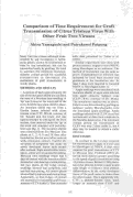 Cover page: Comparison of Time Requirement for Graft Transmission of Citrus Tristeza Virus With Other Fruit Tree Viruses