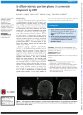 Cover page: A diffuse intrinsic pontine glioma in a neonate diagnosed by MRI