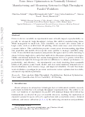 Cover page of Noise-aware optimization in nominally identical manufacturing and measuring systems for high-throughput parallel workflows