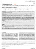 Cover page: Patent ductus arteriosus, tracheal ventilation, and the risk of bronchopulmonary dysplasia