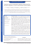 Cover page: Short-term external counterpulsation augments cerebral blood flow and tissue oxygenation in chronic cerebrovascular occlusive disease.