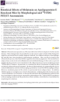 Cover page: Beneficial Effects of Melatonin on Apolipoprotein-E Knockout Mice by Morphological and 18F-FDG PET/CT Assessments