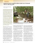 Cover page: Regulated deficit irrigation reduces water use of almonds without affecting yield