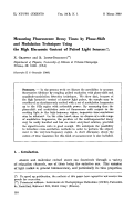 Cover page: Measuring fluorescence decay times by phase-shift and modulation techniques using the high harmonic content of pulsed light sources