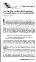 Cover page: How Are Content-Based Instructional Practices Reflected in Sheltered English?