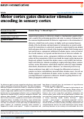 Cover page: Motor cortex gates distractor stimulus encoding in sensory cortex