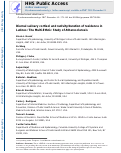 Cover page: Diurnal salivary cortisol and nativity/duration of residence in Latinos: The Multi-Ethnic Study of Atherosclerosis