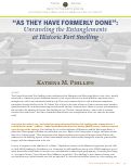 Cover page: “As They Have Formerly Done”: Unraveling the Entanglements at Historic Fort Snelling