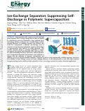 Cover page: Ion-Exchange Separators Suppressing Self-Discharge in Polymeric Supercapacitors