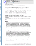 Cover page: Exposure to an inflammatory challenge enhances neural sensitivity to negative and positive social feedback