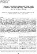 Cover page: Prevalence of overactive bladder and stress urinary incontinence in women who have sex with women: an internet-based survey.