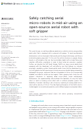 Cover page: Safely catching aerial micro-robots in mid-air using an open-source aerial robot with soft gripper.