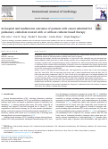 Cover page of In-hospital and readmission outcomes of patients with cancer admitted for pulmonary embolism treated with or without catheter-based therapy