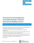 Cover page: Assessment of the Employment Accessibility Benefits of Shared Autonomous Mobility Services