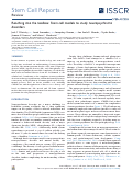 Cover page: Reaching into the toolbox: Stem cell models to study neuropsychiatric disorders