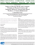 Cover page: Impact of Booster Breaks and Computer Prompts on Physical Activity and Sedentary Behavior Among Desk-Based Workers: A Cluster-Randomized Controlled Trial