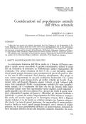 Cover page: Considerazioni sul popolamento animale dell’Africa orientale