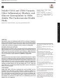 Cover page: Soluble CD14 and CD14 Variants, Other Inflammatory Markers, and Glucose Dysregulation in Older Adults: The Cardiovascular Health Study