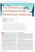 Cover page: The TOP500 List and Progress in High-Performance Computing
