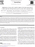 Cover page: Applications of one-cycle control to improve the interconnection of a solid oxide fuel cell and electric power system with a dynamic load