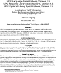Cover page: UPC Language and Library Specifications, Version 1.3