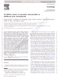 Cover page: H-1 MRSI evidence of metabolic abnormalities in childhood-onset schizophrenia