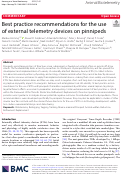 Cover page: Best practice recommendations for the use of external telemetry devices on pinnipeds