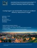 Cover page: Cooling Egypt: Cost and benefits of room air conditioner efficiency improvement in Egypt