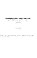 Cover page: The Nineteenth-Century Russian Gypsy Choir and the Performance of Otherness