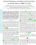 Cover page: Channel Estimation and Uplink Achievable Rates in One-Bit Massive MIMO Systems