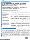 Cover page: In Vivo Femtosecond Laser Machined Transepithelial Nonlinear Optical Corneal Crosslinking Compared to Ultraviolet Corneal Crosslinking