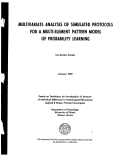 Cover page: MULTIVARIATE ANALYSIS OF SIMULATED PROTOCOLS FOR A MULTI-ELEMENT PATTERN MODEL OF PROBABILITY LEARNING.