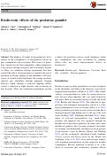 Cover page: Biodiversity effects of the predation gauntlet