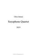 Cover page: Saxophone Quartet