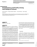 Cover page: Polypharmacy and Frailty among Hemodialysis Patients.