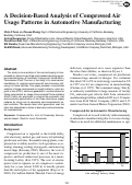 Cover page: A Decision-Based Analysis of Compressed Air Usage Patterns in Automotive Manufacturing