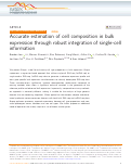 Cover page: Accurate estimation of cell composition in bulk expression through robust integration of single-cell information.