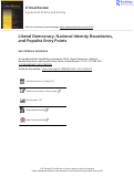 Cover page: Liberal Democracy, National Identity Boundaries, and Populist Entry Points