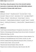 Cover page: Phase I dose-escalation trial of the oral AKT inhibitor uprosertib in combination with the oral MEK1/MEK2 inhibitor trametinib in patients with solid tumors