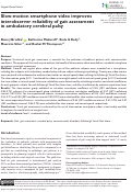 Cover page: Slow-motion smartphone video improves interobserver reliability of gait assessment in ambulatory cerebral palsy.