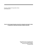 Cover page: How do cities approach policy innovation and policy learning? A study of 30 policies in Northern Europe and North America