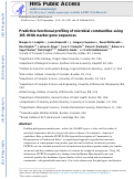 Cover page: Predictive functional profiling of microbial communities using 16S rRNA marker gene sequences