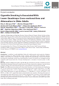 Cover page: Cigarette Smoking Is Associated With Lower Quadriceps Cross-sectional Area and Attenuation in Older Adults.